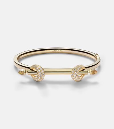 Ananya Ananya Chakra Icon 18kt gold bracelet with diamonds and quartz