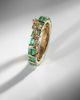 Ananya Ananya Scatter 18kt gold ring with emeralds and diamonds - 5
