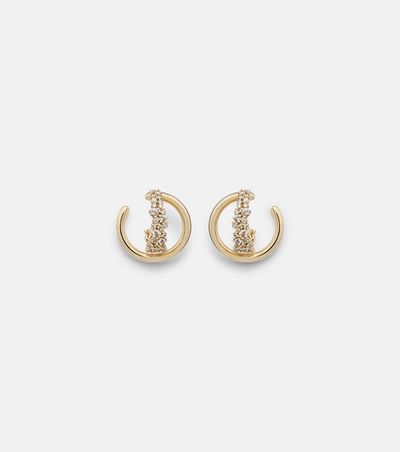 Ananya Ananya Scatter Double 18kt gold earrings with diamonds