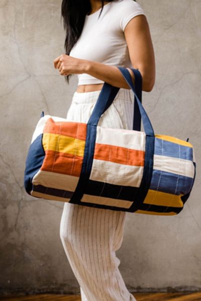 Anchal Anchal Multi-Check Weekender Duffel Bag