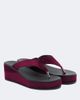 Ancient Greek Sandals Ancient Greek Sandals Charys velvet platform thong sandals - 1