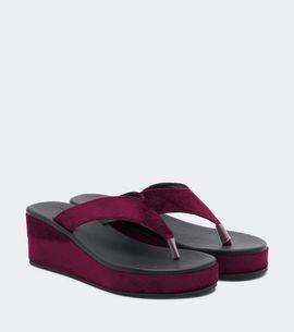 Ancient Greek Sandals Ancient Greek Sandals Charys velvet platform thong sandals