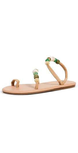 Ancient Greek Sandals Ancient Greek Sandals Eleftheria Bead Sandals Nude