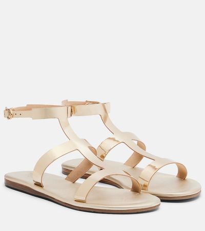 Ancient Greek Sandals Ancient Greek Sandals Fedra metallic leather gladiator sandals