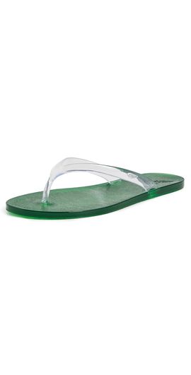 Ancient Greek Sandals Ancient Greek Sandals Jelly Flip Flops Clear/Green