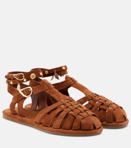 Ancient Greek Sandals Ancient Greek Sandals Karina suede fisherman sandals