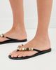 Ancient Greek Sandals Ancient Greek Sandals Saionara Bead Flip Flops Black - 4