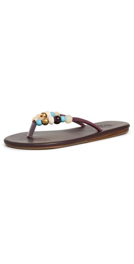 Ancient Greek Sandals Ancient Greek Sandals Saionara Bead Flip Flops Brown