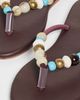 Ancient Greek Sandals Ancient Greek Sandals Saionara Bead Flip Flops Brown - 6