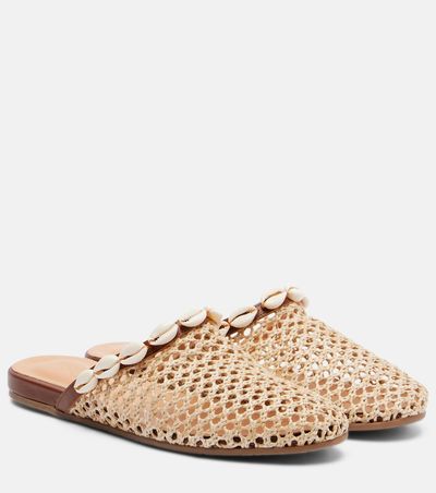 Ancient Greek Sandals Ancient Greek Sandals Slipper embellished raffia mules