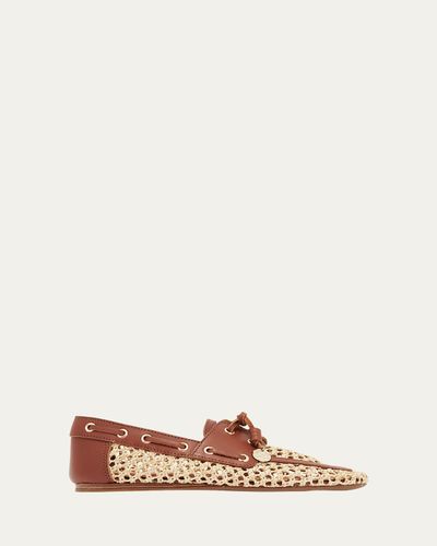 Ancient Greek Sandals Pliaria Raffia and Leather Boat Shoes