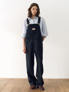 AND YOU Bakken Denim Overall Pants (Black)
