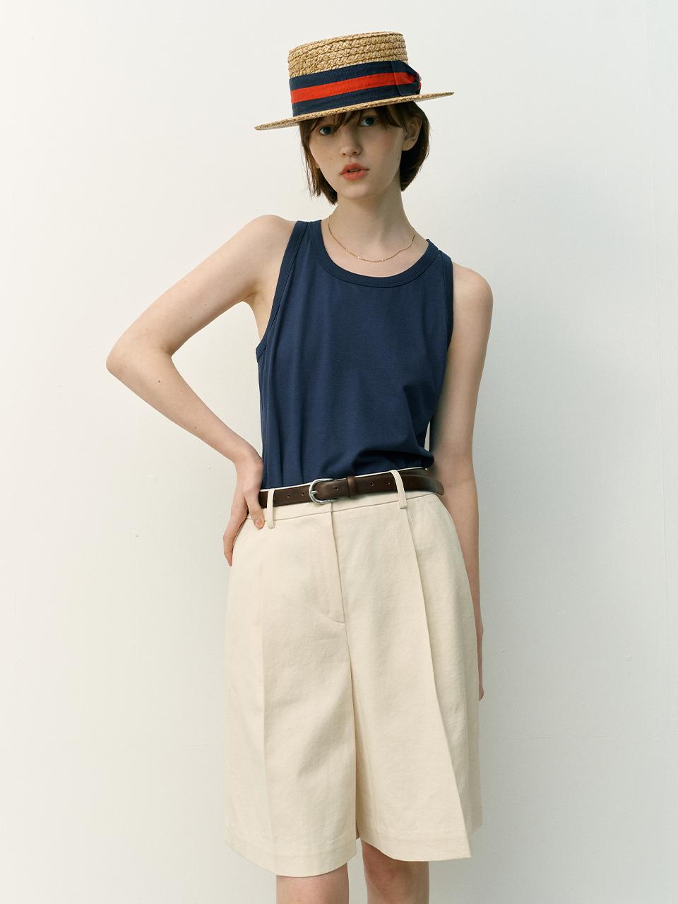 AND YOU Braunschweig Tuck Bermuda Pants (3 Color)