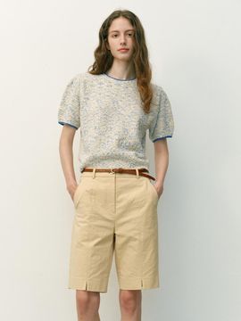 AND YOU Dockland Stitch Detail Fitted Bermuda Pants