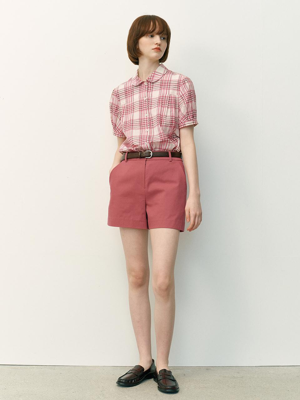 AND YOU Flemington Basic Shorts (Pink/Navy)