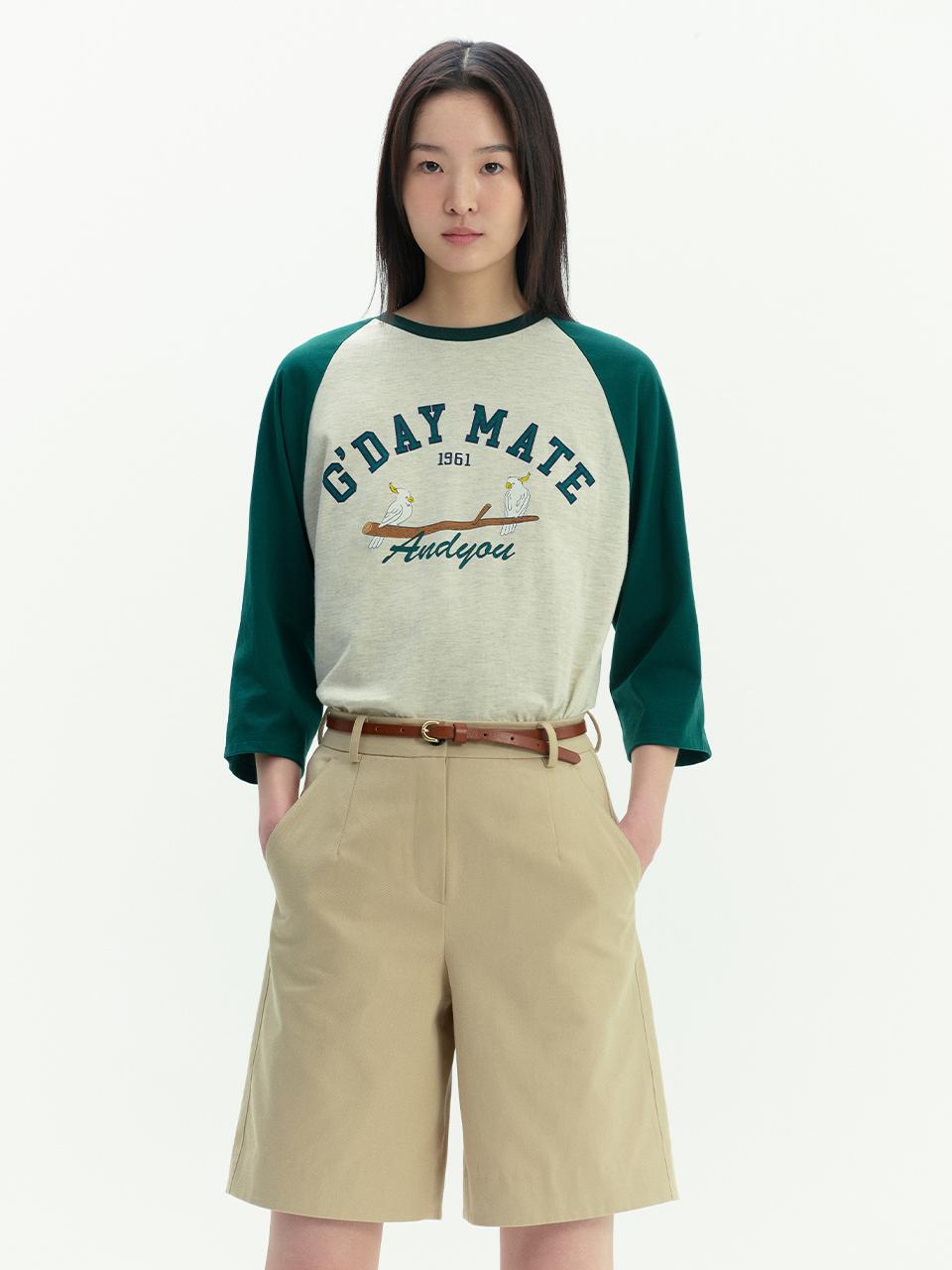 AND YOU G'Day Mate Artwork Raglan T-shirt_3 Colors