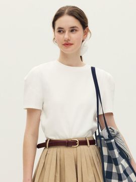 AND YOU KEYWAYDIN Turtleneck Sleeve T-shirt (Ivory)