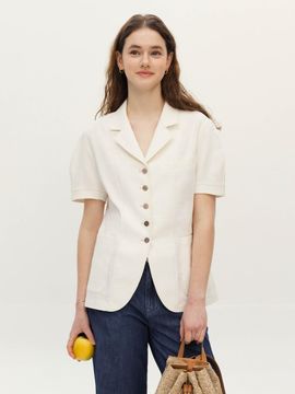 AND YOU KEYWEST Half Sleeve Single Jacket [Ivory]