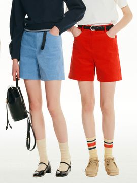 AND YOU Putney High Rise Corduroy Shorts