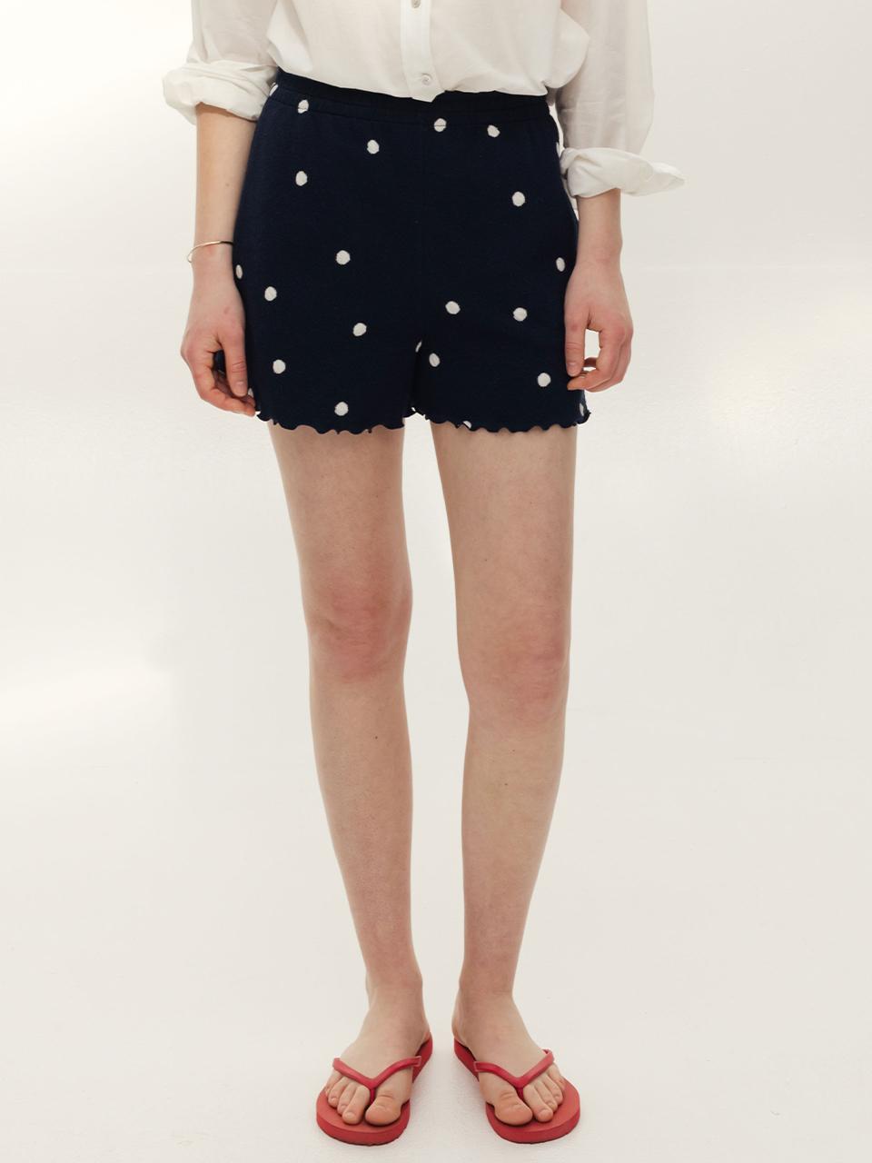 AND YOU Walton Dot Jacquard Shorts (Navy)