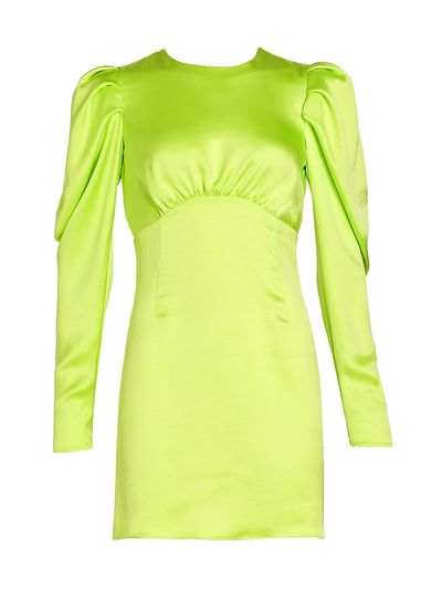 Andamane Women's Hope Satin Puff-Sleeve Minidress