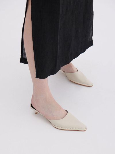 ANDBUTTERUM Drizzle Mule Sandals [Ivory] (BF5ASU01IV)