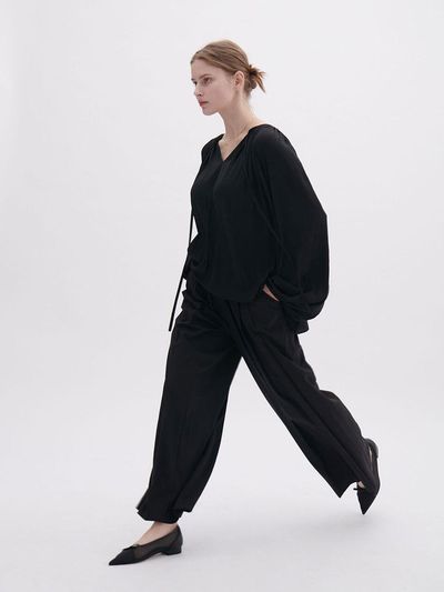 ANDBUTTERUM Fleur Flat Ballet [Black] (BF5APF02BK)