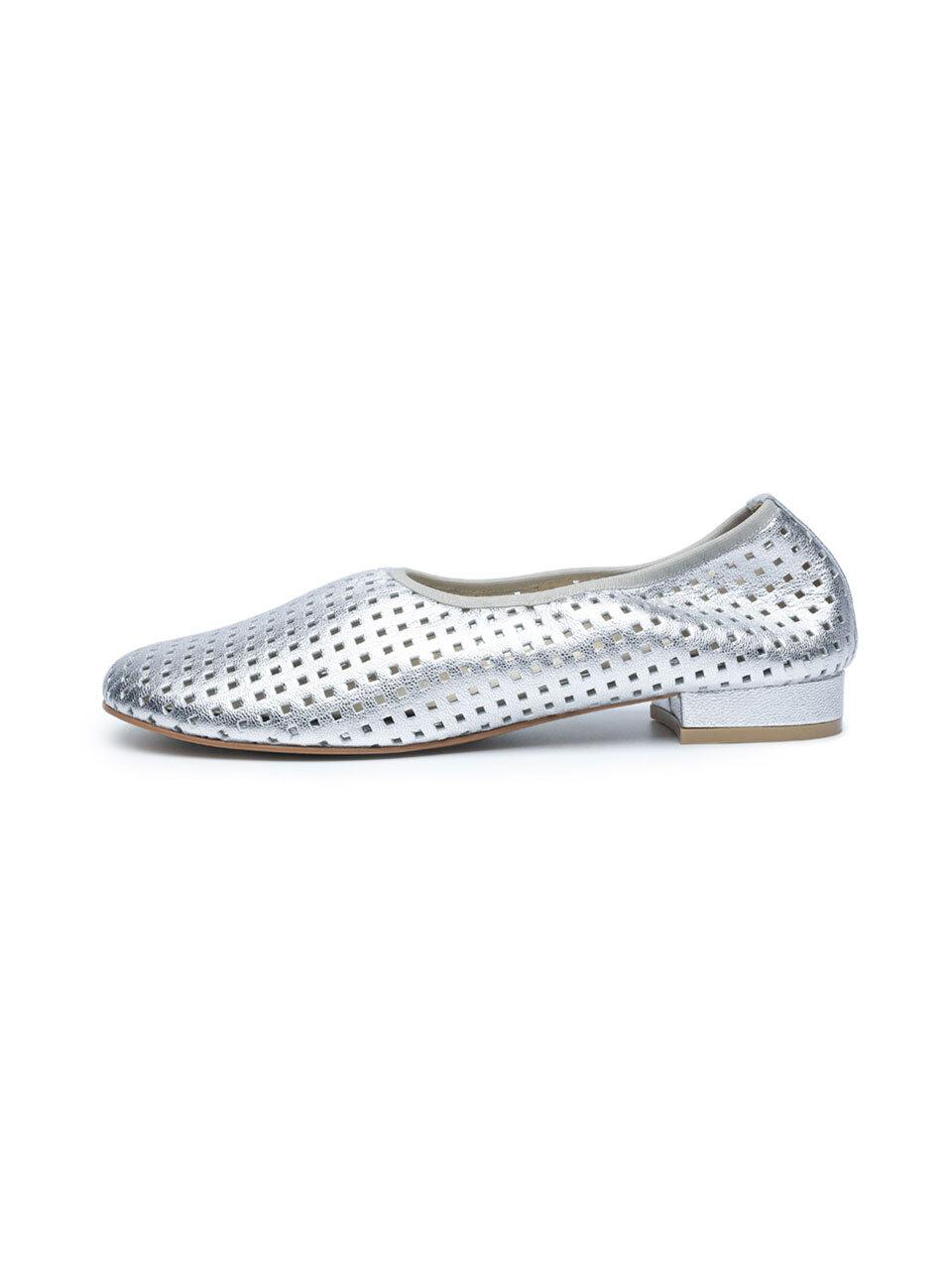 ANDBUTTERUM Jolly Flat Ballet [Silver] (BF5APF04SV)