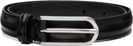 Anderson's Anderson's Black Skinny Formal Stitch Leather Belt