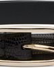 Anderson's Anderson's Black Super Skinny Lizard Leather Oval Buckle Belt - 1