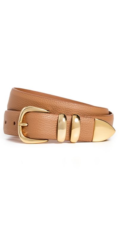 Anderson's Anderson's Narrow Calf Leather Double Fastener Belt Medium Tan