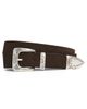 Anderson's Anderson's Narrow Casual Suede Belt Dark Brown - 1
