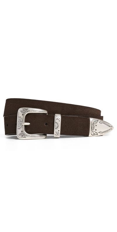 Anderson's Anderson's Narrow Casual Suede Belt Dark Brown
