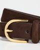 Anderson's Anderson's Narrow Nubuck Semi-Formal Belt Dark Brown - 5