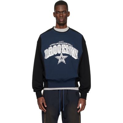 Andersson Bell Andersson Bell Black & Navy Arch Logo Layered Sweatshirt