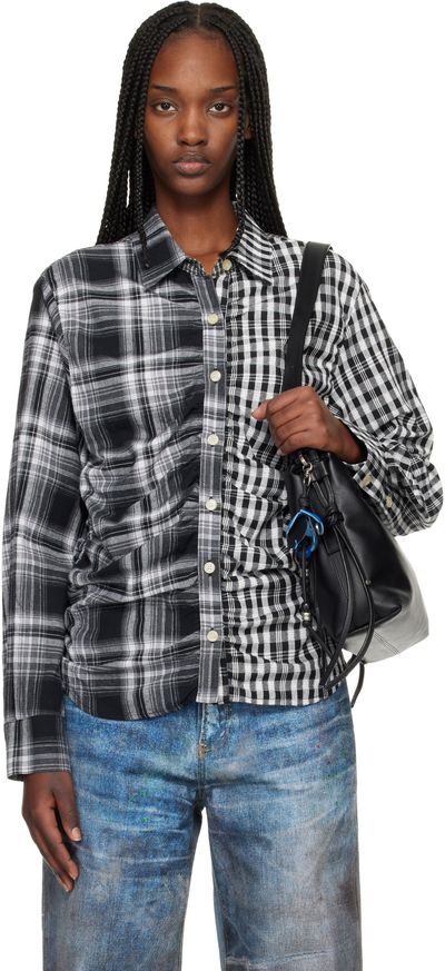 Andersson Bell Andersson Bell Black Shirred Check Shirt