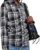 Andersson Bell Andersson Bell Black Shirred Check Shirt - 2