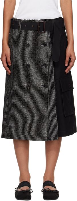 Andersson Bell Andersson Bell Black Whitney Trench Pleats Midi Skirt