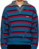 Andersson Bell Andersson Bell Blue & Red Stripe Jacquard Half Zip Sweater - 1