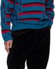 Andersson Bell Andersson Bell Blue & Red Stripe Jacquard Half Zip Sweater - 4