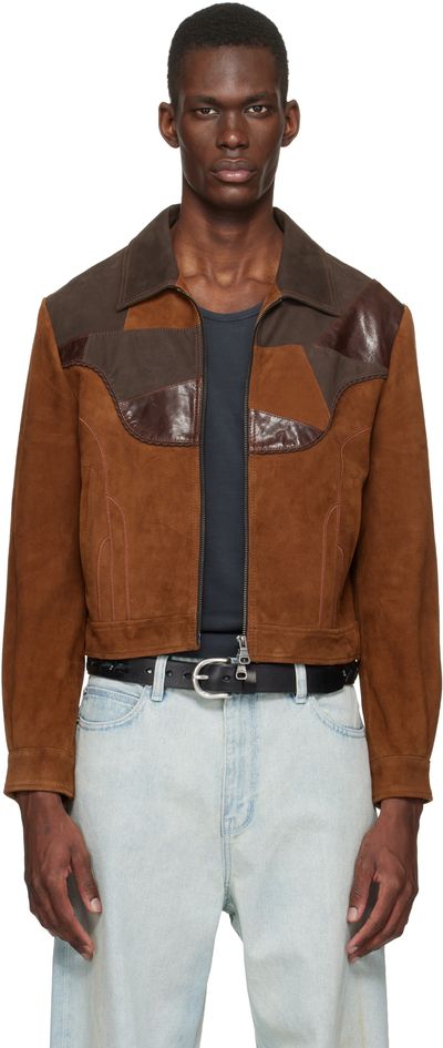 Andersson Bell Andersson Bell Brown Harvey Patchwork Suede Jacket
