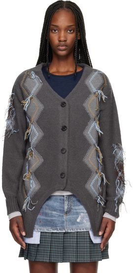 Andersson Bell Andersson Bell Gray Gartered Argyle Cardigan