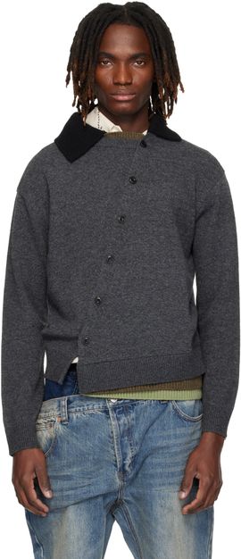 Andersson Bell Andersson Bell Gray Layered Collar Cardigan