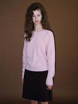ANDNEEDS Bess round neck sweater (pink)