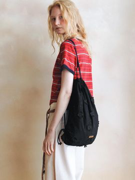 ANDNEEDS Bloom Gym Sack Backpack [Black]