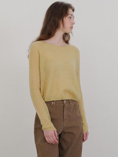 ANDNEEDS Boat neck sheer knitwear