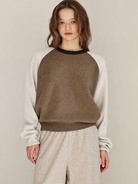 ANDNEEDS Clay raglan knit (brown)