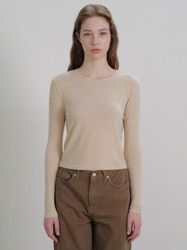 ANDNEEDS Essential tencel tee (beige)