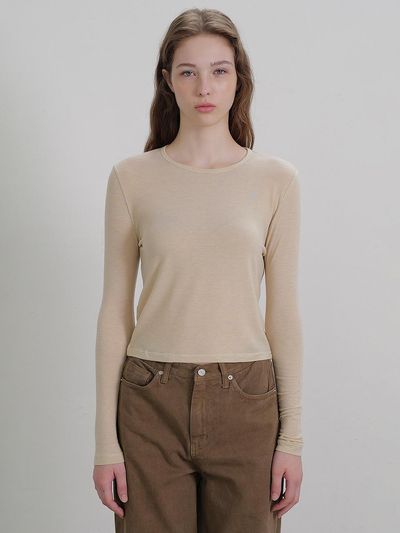 ANDNEEDS Essential tencel tee (beige)
