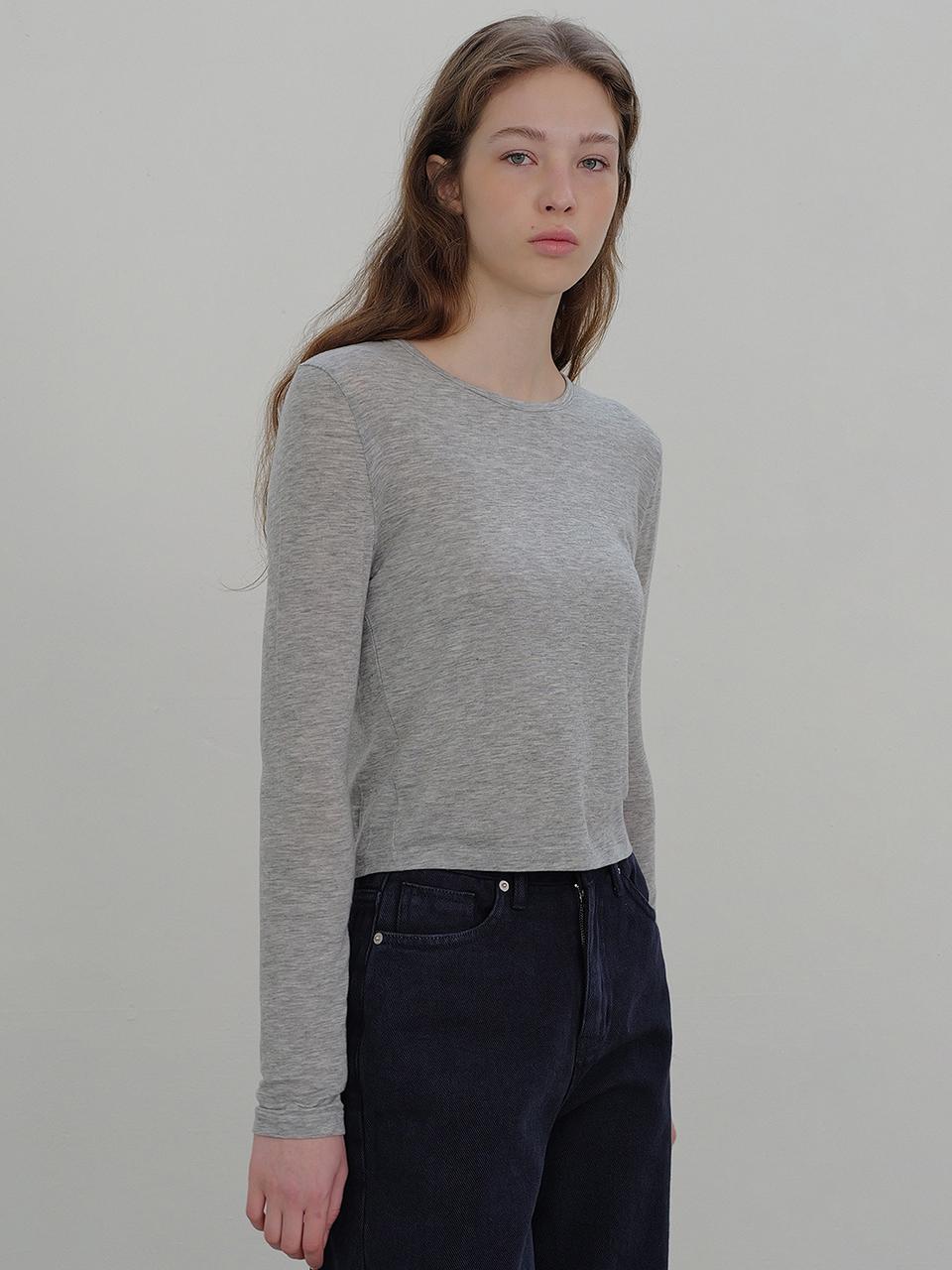 ANDNEEDS Essential tencel tee (gray)